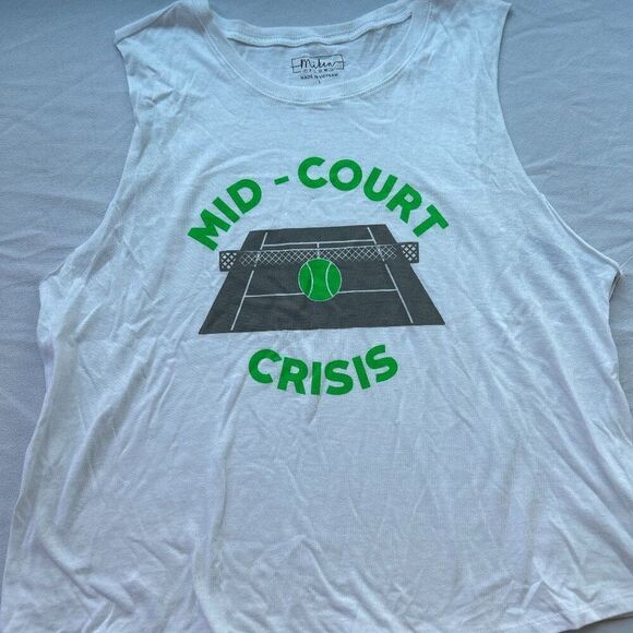 Miken Flow Mid court crisis Cropped Tank top size L  NWT.   B1 - Picture 1 of 5